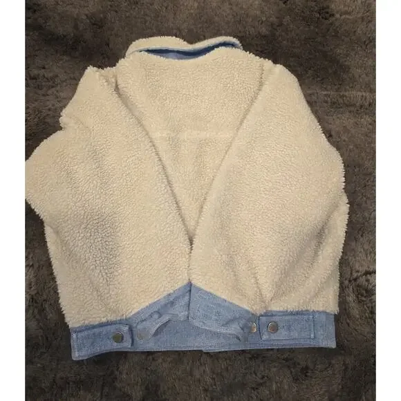 Wrangler Sherpa Denim Jacket XS Womens Western - Picture 4 of 9